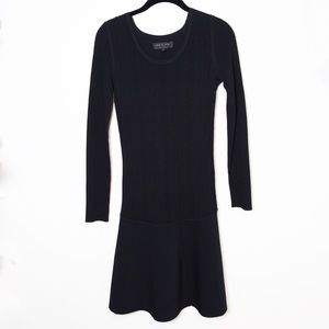 rag & bone Women's Black Long Sleeve Knit Fit & Flare Dress Size XS